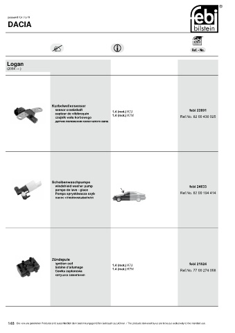 Spare parts cross-references