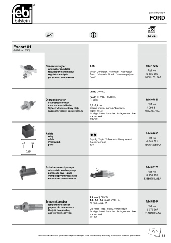 Spare parts cross-references