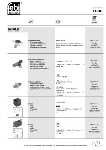 Spare parts cross-references