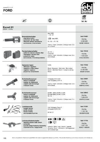 Spare parts cross-references