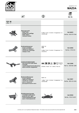 Spare parts cross-references