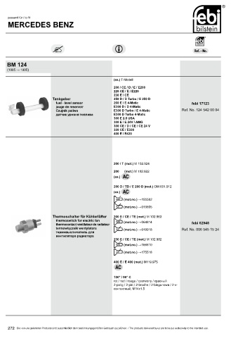 Spare parts cross-references