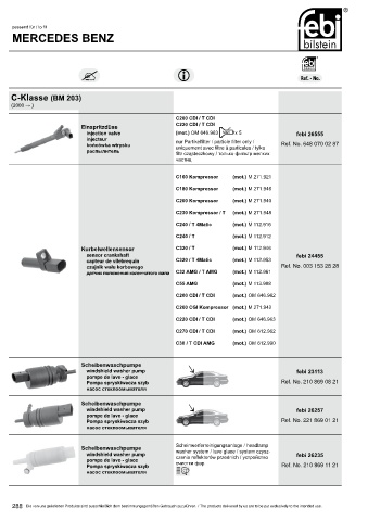 Spare parts cross-references