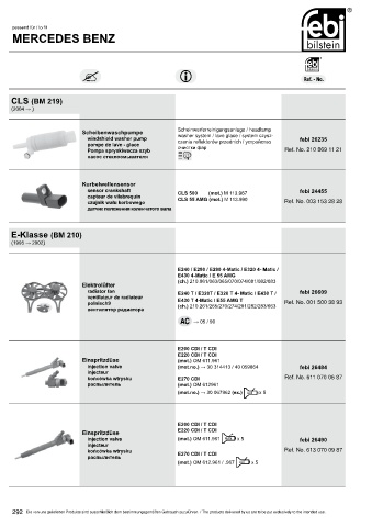 Spare parts cross-references