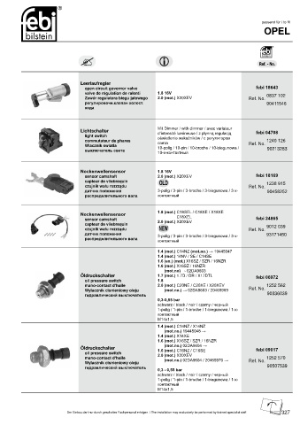 Spare parts cross-references