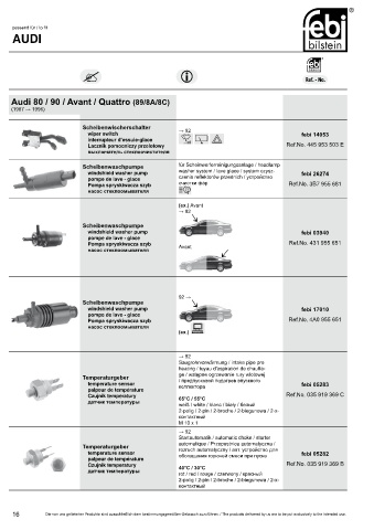 Spare parts cross-references