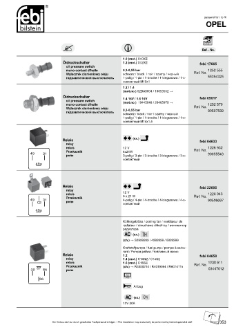 Spare parts cross-references