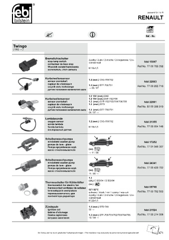 Spare parts cross-references