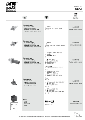 Spare parts cross-references