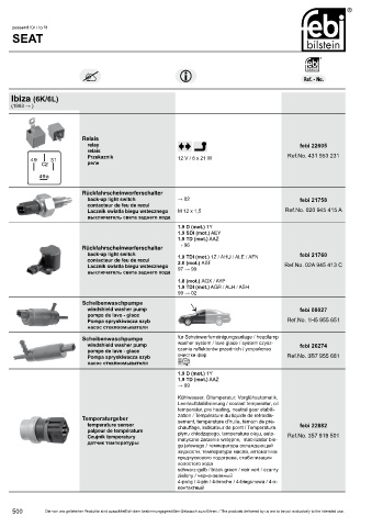 Spare parts cross-references