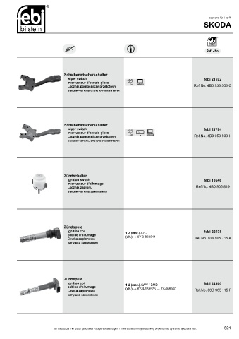 Spare parts cross-references