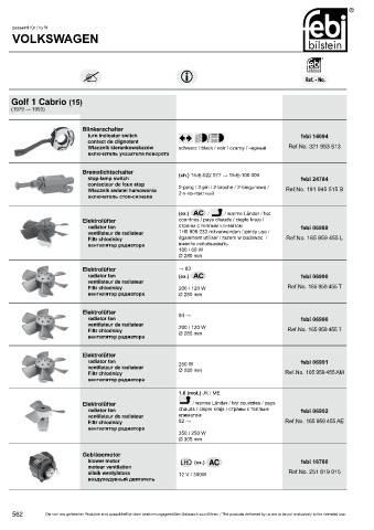 Spare parts cross-references