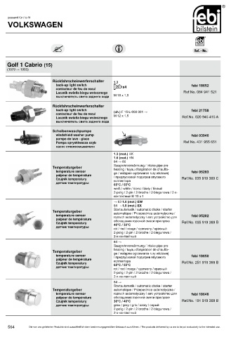 Spare parts cross-references