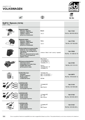 Spare parts cross-references