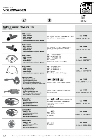 Spare parts cross-references