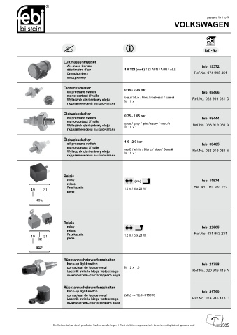 Spare parts cross-references