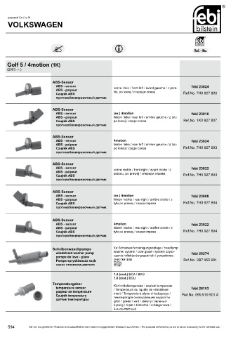 Spare parts cross-references