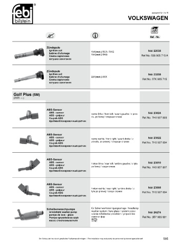 Spare parts cross-references