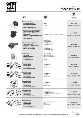 Spare parts cross-references