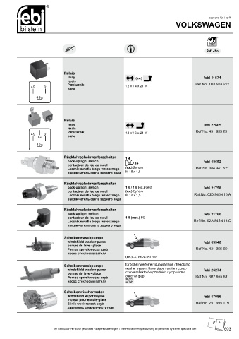 Spare parts cross-references