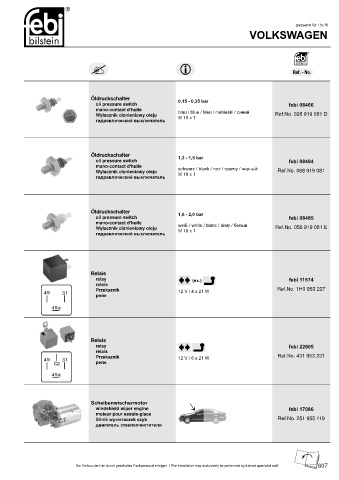 Spare parts cross-references