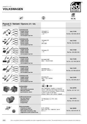 Spare parts cross-references