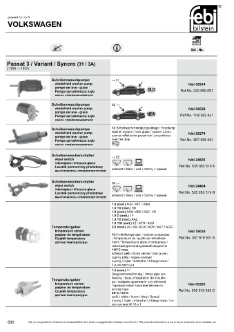 Spare parts cross-references