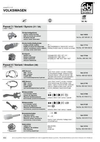 Spare parts cross-references