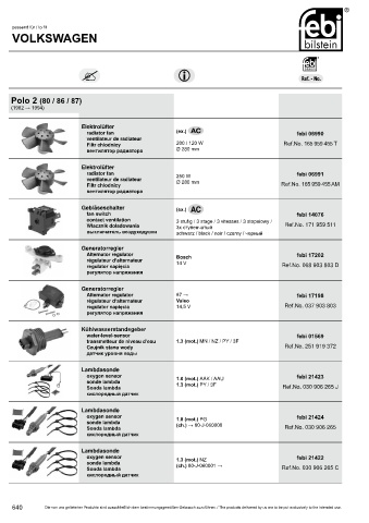 Spare parts cross-references