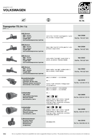 Spare parts cross-references