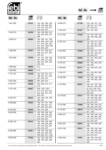 Spare parts cross-references