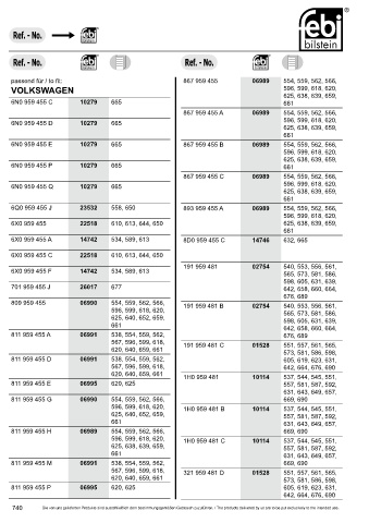 Spare parts cross-references