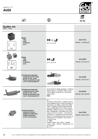 Spare parts cross-references