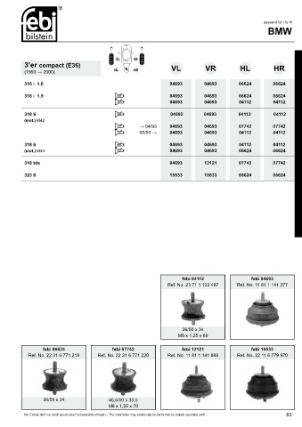 Spare parts cross-references