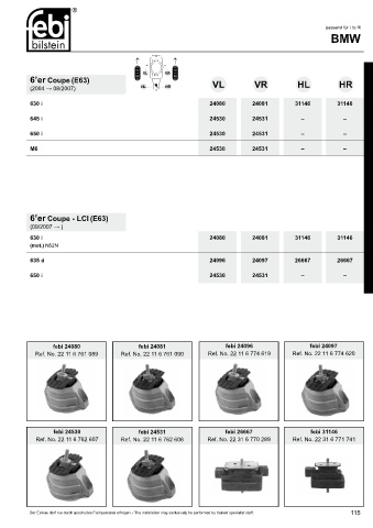 Spare parts cross-references