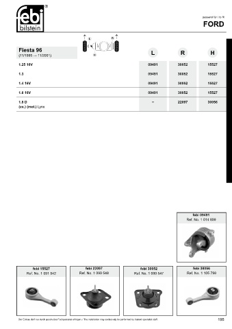 Spare parts cross-references