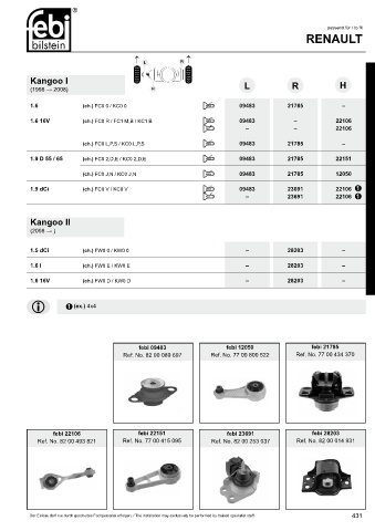 Spare parts cross-references