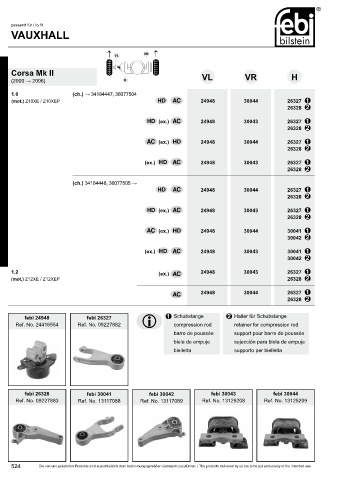 Spare parts cross-references