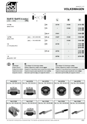 Spare parts cross-references