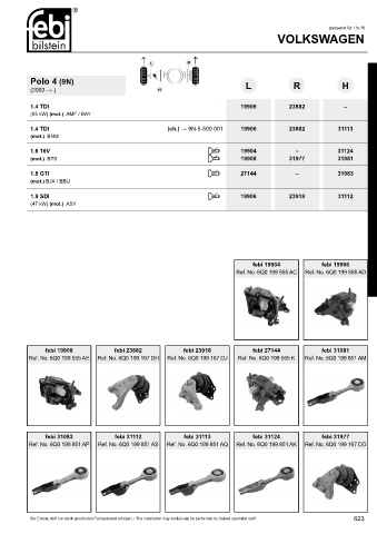 Spare parts cross-references