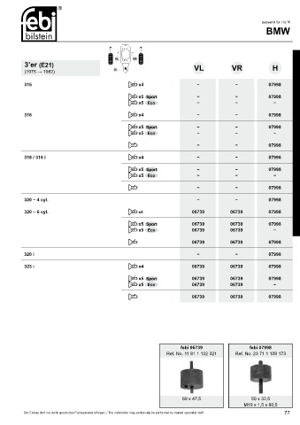 Spare parts cross-references