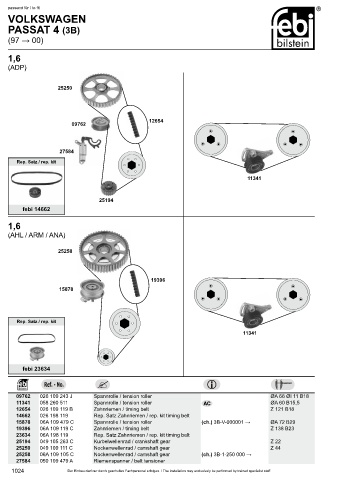 Spare parts cross-references