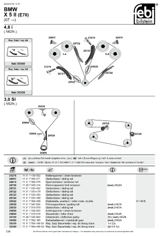 Spare parts cross-references