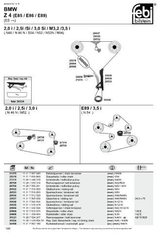 Spare parts cross-references