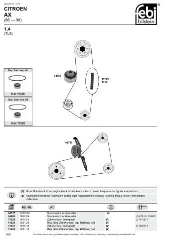 Spare parts cross-references