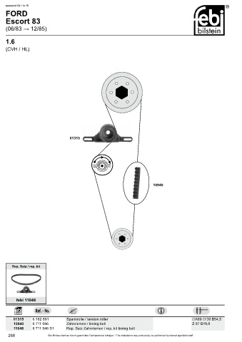 Spare parts cross-references