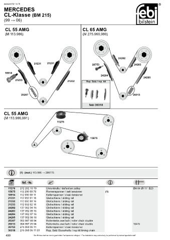 Spare parts cross-references