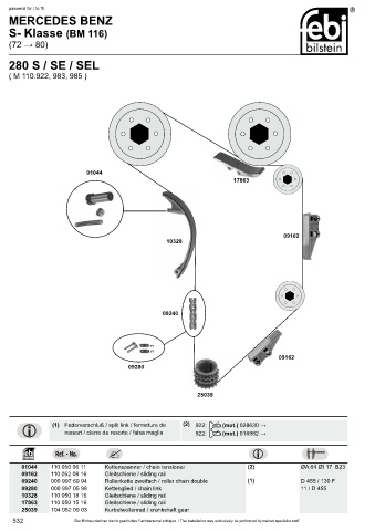 Spare parts cross-references