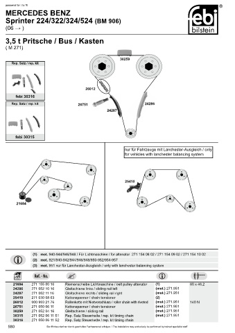 Spare parts cross-references