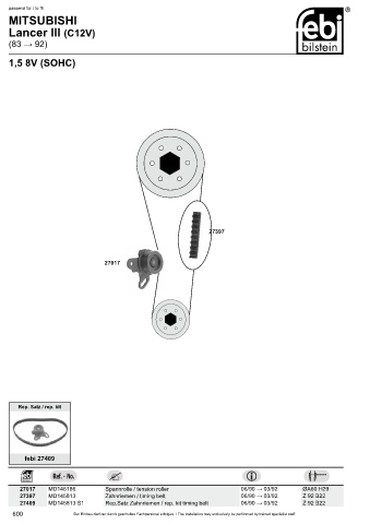 Spare parts cross-references